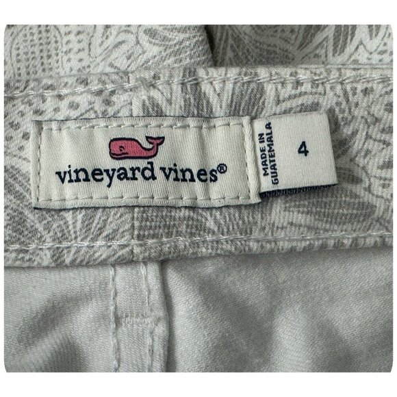 Vineyard Vines White Flower Eyelet Printed Skinny Jeans Stretch Denim Womens 4 - Picture 2 of 8